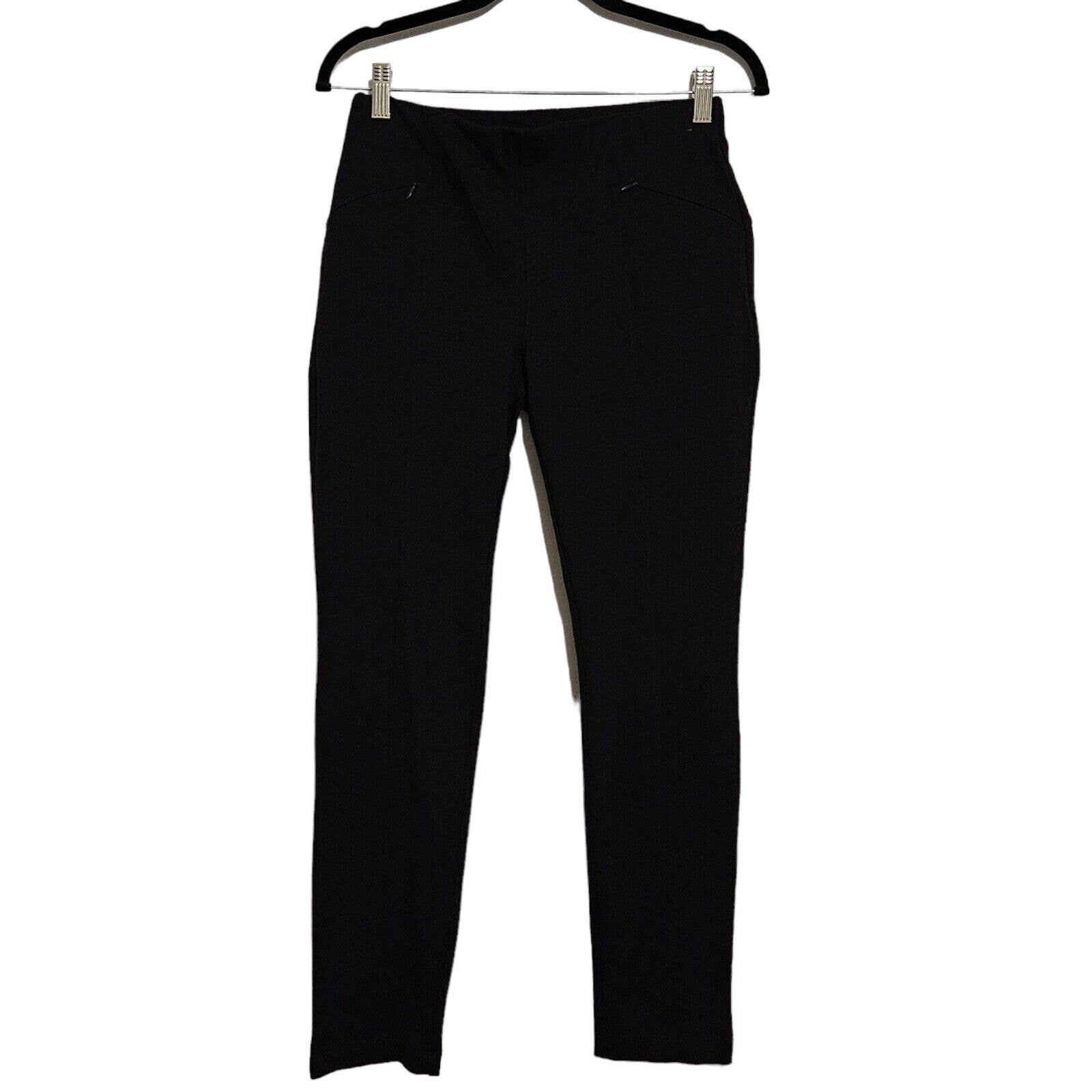 Soma Smoothing Ponte Pants Sz S Zip Pockets Pull-On Stretch Comfort Black